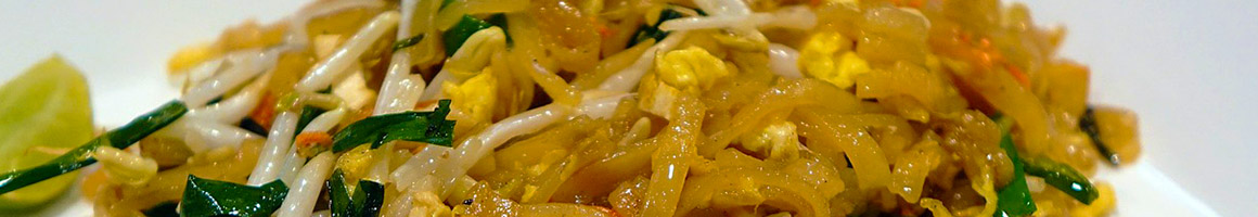 Eating Thai at Les Pâtes et Les Nouilles restaurant in Cazenovia, NY.